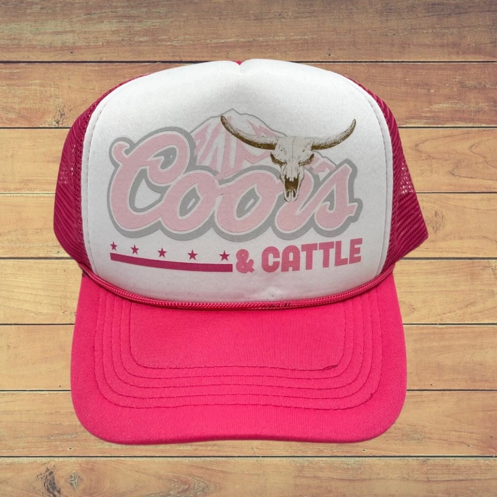 Coors & Cattle Pink Trucker Hat